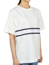 Logo Striped Short Sleeve T-Shirt White - MONCLER - BALAAN 4