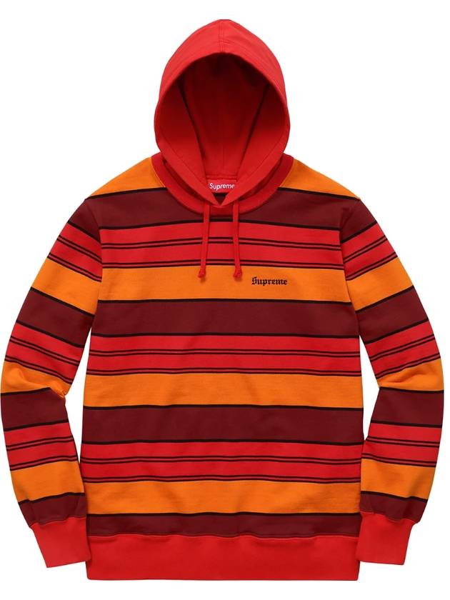 Striped Hooded Crewneck Red - SUPREME - BALAAN 1