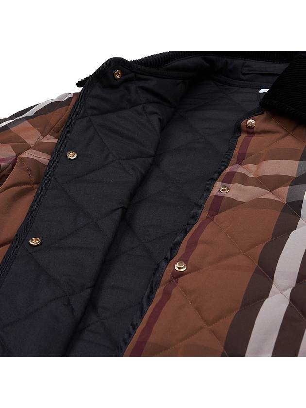 Women's Check Diamond Quilted Jacket Brown - BURBERRY - BALAAN 9