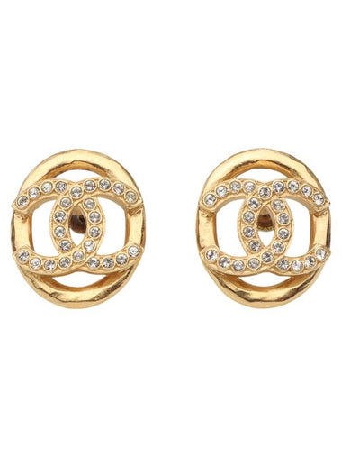 AB8945 CC logo crystal oval earrings 33778 2 - CHANEL - BALAAN 1