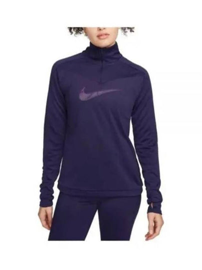 Nike Dri-FIT Swoosh Long Sleeve T-Shirt Purple - NIKE - BALAAN 2