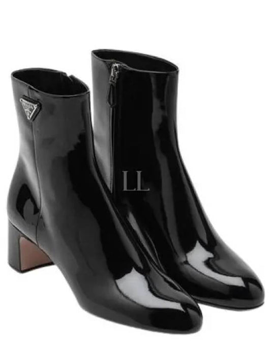 Patent Leather Ankle Boots Black - PRADA - BALAAN 2