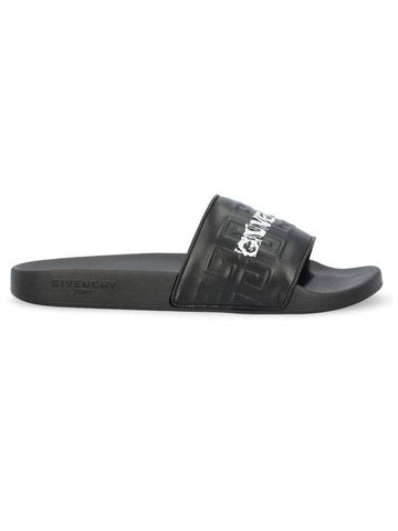 4G lettering slippers black - GIVENCHY - BALAAN 1