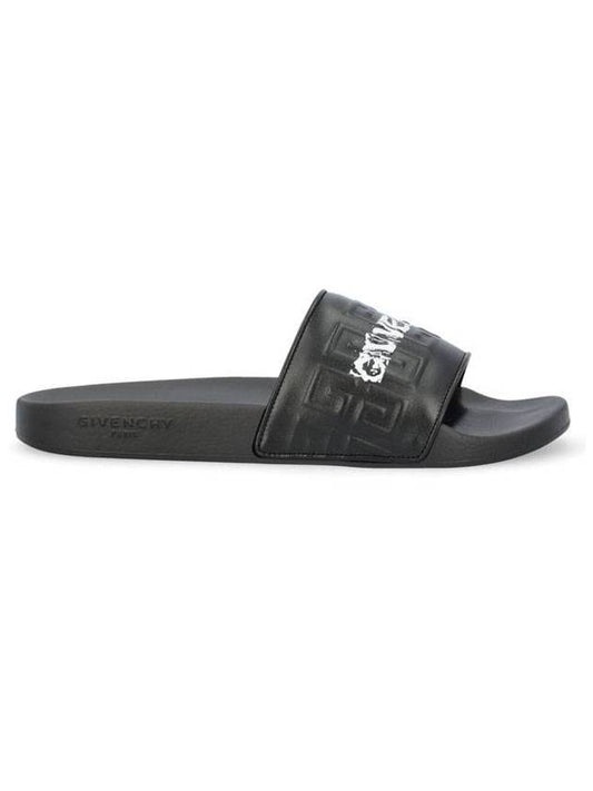 4G lettering slippers black - GIVENCHY - BALAAN 1