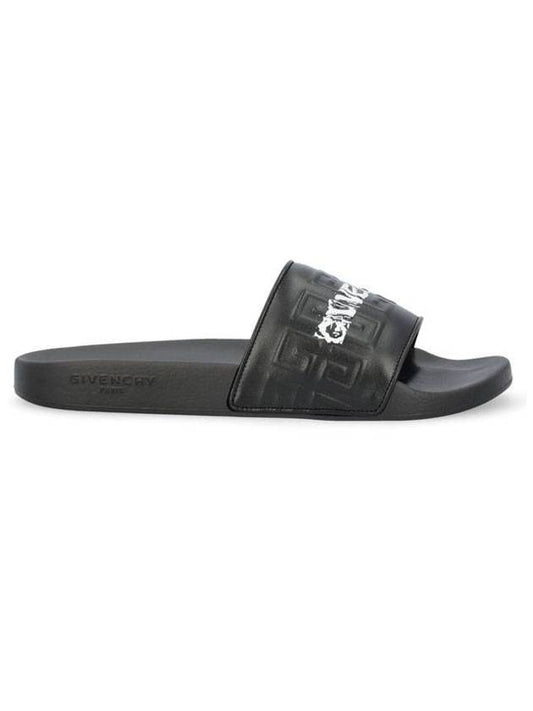 4G Embossed Logo Slippers Black - GIVENCHY - BALAAN 1