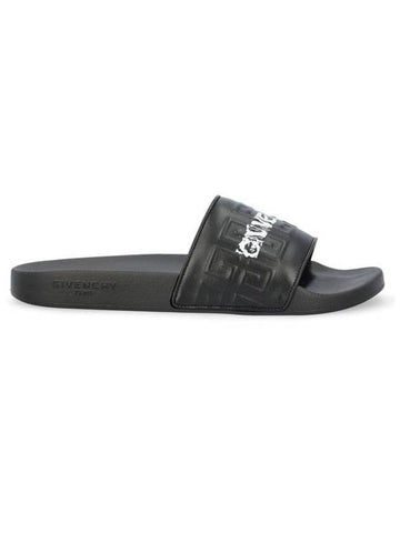 4G Embossed Logo Slippers Black - GIVENCHY - BALAAN 1