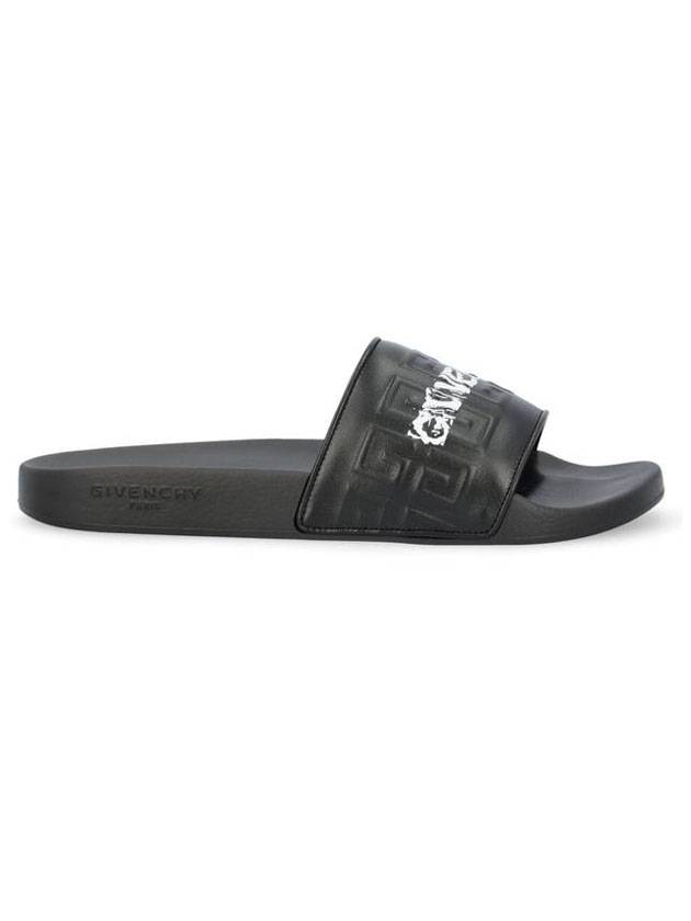 4G lettering slippers black - GIVENCHY - BALAAN.