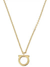 Gancini Large Necklace Brass & Gold - SALVATORE FERRAGAMO - BALAAN 2