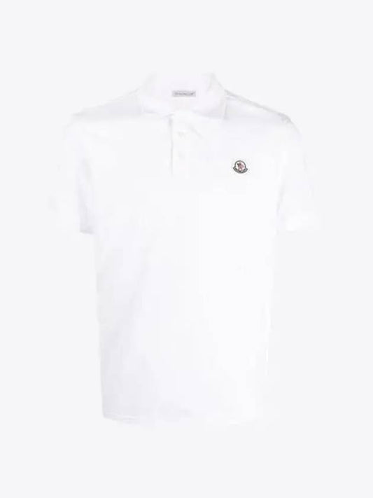 8A00012 84556 002 Polo T-shirt white men’s short sleeves - MONCLER - BALAAN 1