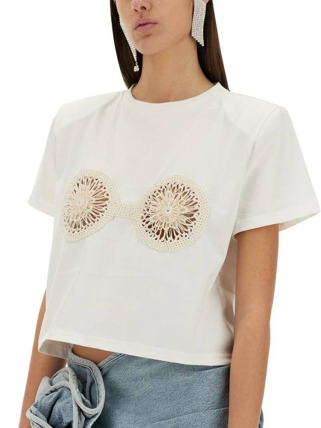 Magda Butrym T-Shirt With Crochet Bra - MAGDA BUTRYM - BALAAN 4