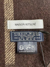 Maison Kitsune Virgin Wool Scarf Brown ONE SIZE - MAISON KITSUNE - BALAAN 5