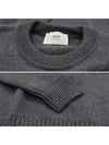 Big Heart Logo Wool Knit Top Grey - AMI - BALAAN 5