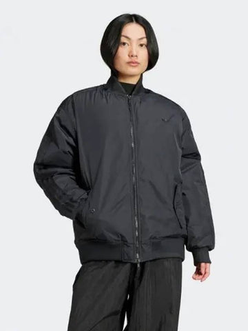 Oversized SST bomber jacket BLACK - ADIDAS - BALAAN 1