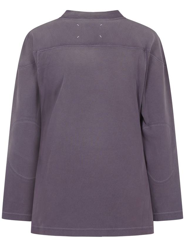 Logo Long Sleeve T-Shirt Purple - MAISON MARGIELA - BALAAN 3