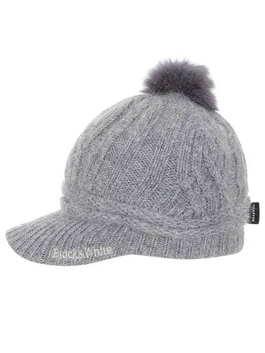 Women’s Knit Ball Cap 8512LXAKLGRY - BLACK&WHITE - BALAAN 2