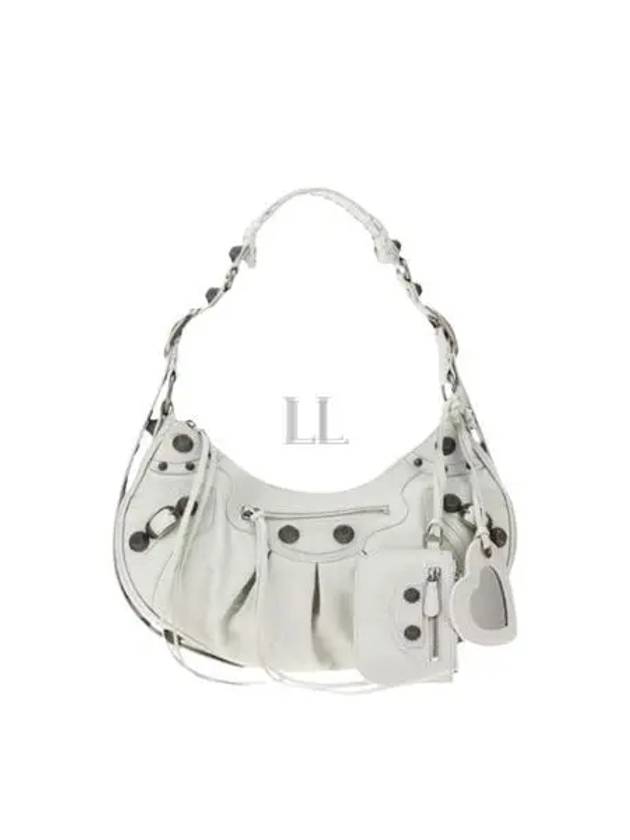 Le Cagole Small Leather Shoulder Bag White - BALENCIAGA - BALAAN 2