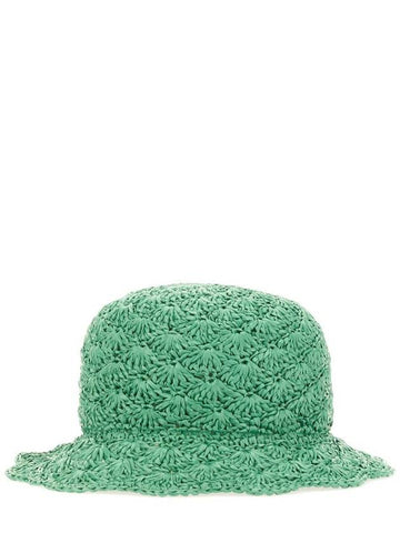 Red Valentino Raffia Bucket Hat - RED VALENTINO - BALAAN 1