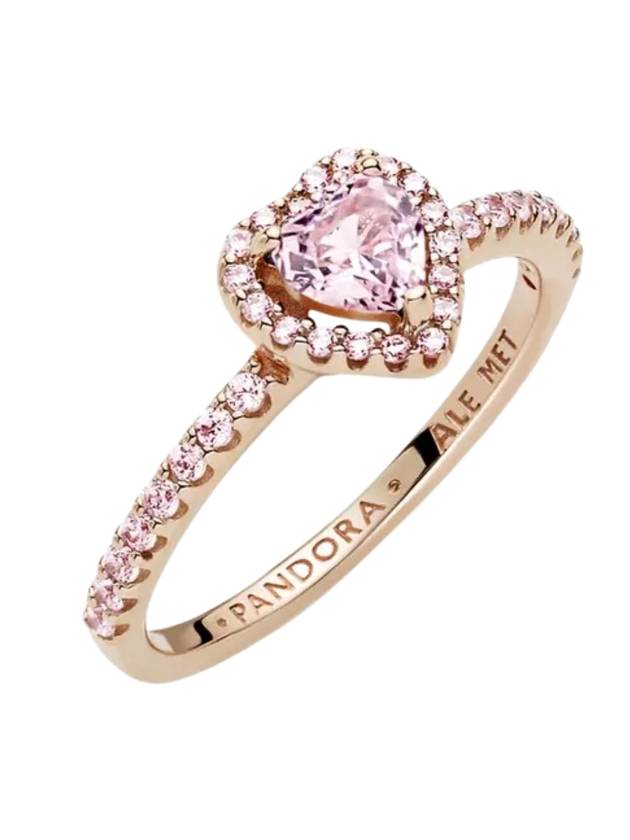 Sparkling Elevated Heart Ring Rose Gold - PANDORA - BALAAN 1