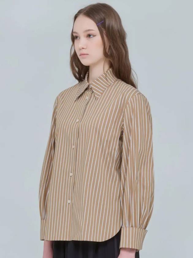 Wrist Volume Stripe CN Shirt Brown 0129 - VOYONN - BALAAN 9