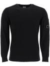 Lens Wappen Merino Wool Knit Top Black - CP COMPANY - BALAAN 1