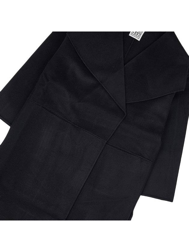 Signature Wool Cashmere Single Coat Black - TOTEME - BALAAN 7