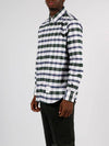 Oxford Tartan Check Cotton Long Sleeve Shirt - THOM BROWNE - BALAAN 4