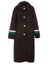 Ines Marechal long shearling coat DIDEROT MARRON INC003br - INES & MARECHAL - BALAAN 1