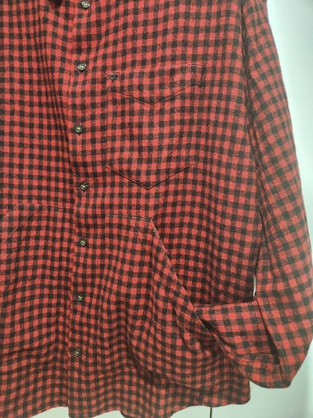 Gingham Check Long Sleeve Shirt Red - DSQUARED2 - BALAAN 10