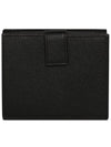 Gancini Leather Half Wallet Black - SALVATORE FERRAGAMO - BALAAN 3