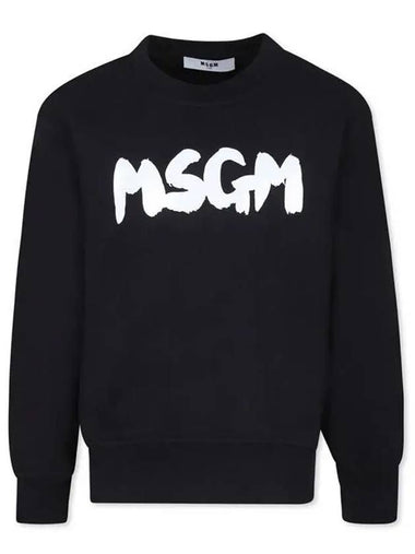 Kids Painting Logo Sweatshirt Black - MSGM - BALAAN 1