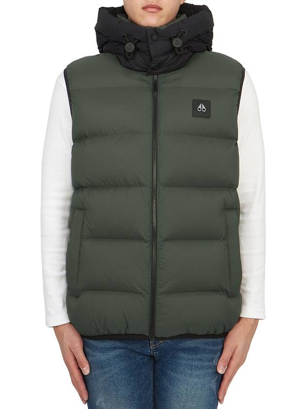 Logo Patch Hoodie Padding Vest Green - MOOSE KNUCKLES - BALAAN 2