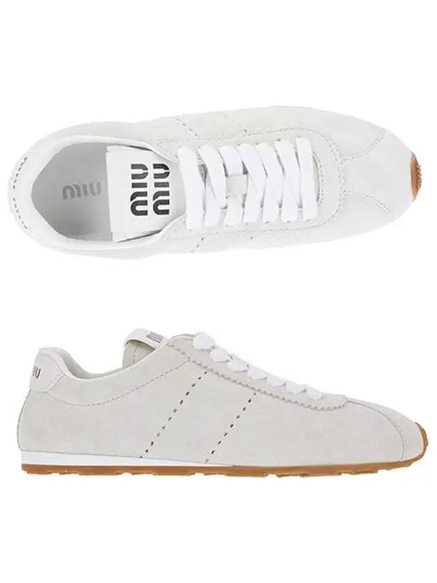 Suede Low Top Sneakers White - MIU MIU - BALAAN 2