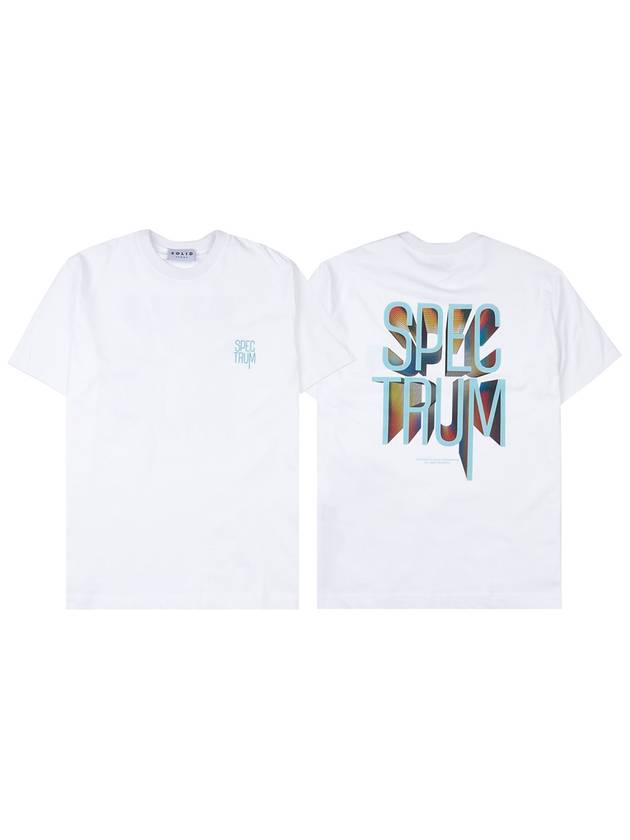 Spectrum Graphic Cotton Short Sleeve T-Shirt White - SOLID HOMME - BALAAN 11