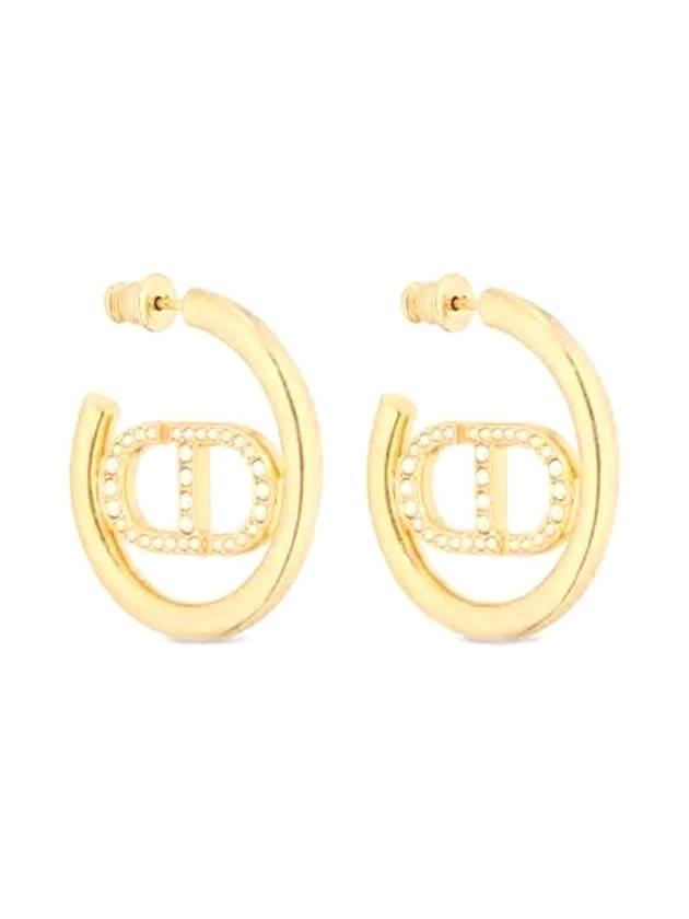 30 Montaigne Logo Earrings Gold - DIOR - BALAAN 1