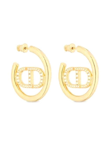 30 Montaigne Logo Earrings Gold - DIOR - BALAAN 1