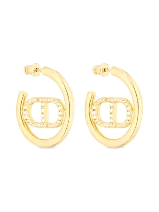 30 Montaigne earrings gold-finish metal and white resin pearls - DIOR - BALAAN 1