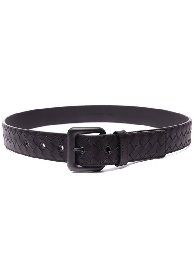 Intrecciato Leather Belt Espresso - BOTTEGA VENETA - BALAAN 5