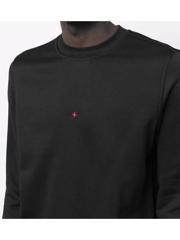 Marina Back Logo Cotton Blend Sweatshirt Black - STONE ISLAND - BALAAN 4