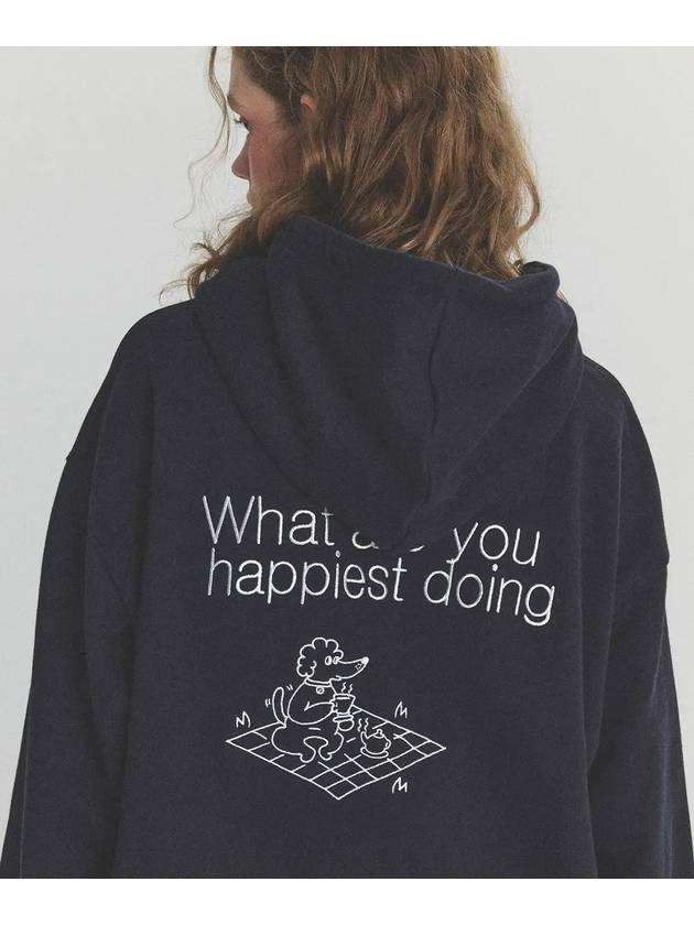 Happiest embroidery hoodie navy - CPGN STUDIO - BALAAN 3