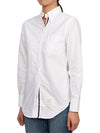 Button Down Cotton Oxford Long Sleeve Shirt White - THOM BROWNE - BALAAN 6