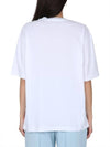 Logo Lettering Boxy Fit Short Sleeve T-Shirt White - MARNI - BALAAN 4