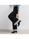 Jihen brushed roll up wide denim pants - MONO AT.D - BALAAN 5