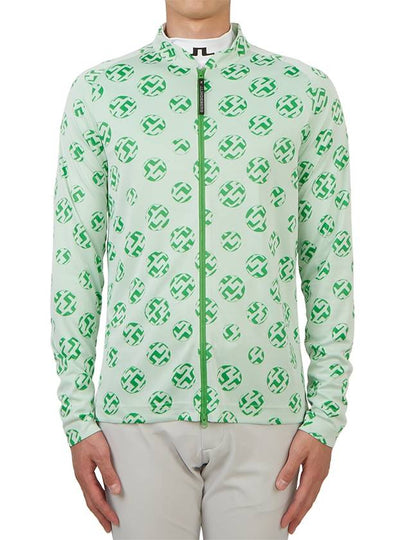 Patric Sphere Dot Jacquard Mid Layer Zip-Up Jacket Green White - J.LINDEBERG - BALAAN 2