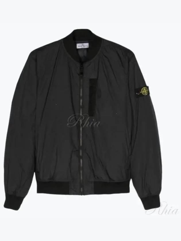 Kids 40323 Wappen Patch Down Bomber Jacket Black - STONE ISLAND - BALAAN 2