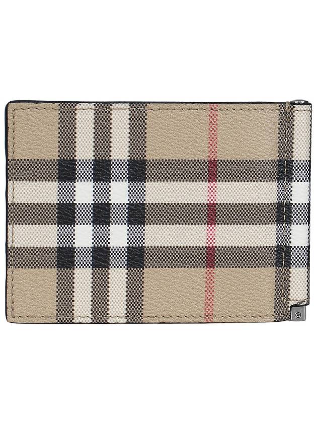 Check Money Clip Card Wallet Beige - BURBERRY - BALAAN 4