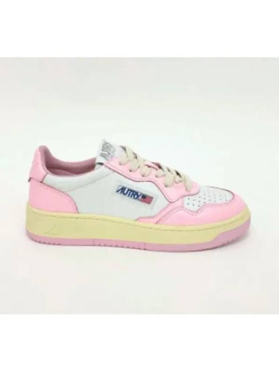 Women's Medalist Bi-Color Low-Top Sneakers White Pink - AUTRY - BALAAN 2