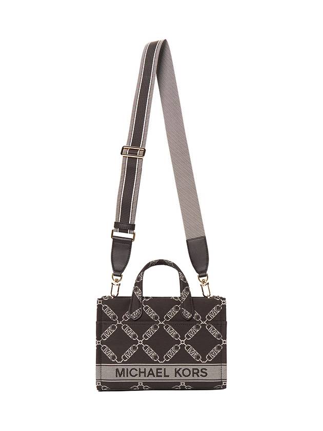 Gigi Small Jacquard Tote Bag Chocolate - MICHAEL KORS - BALAAN 8