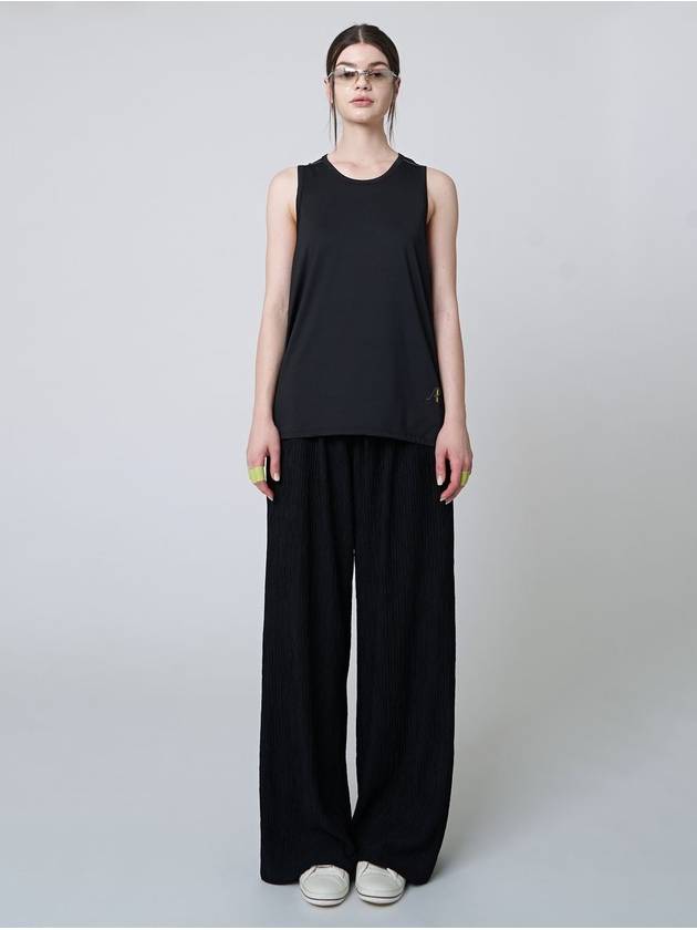 Pleated Wide Pants Black - ATHPLATFORM - BALAAN 7