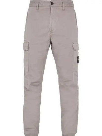 Compass Badge Gabardine Cargo Straight Pants Dove Grey - STONE ISLAND - BALAAN 2