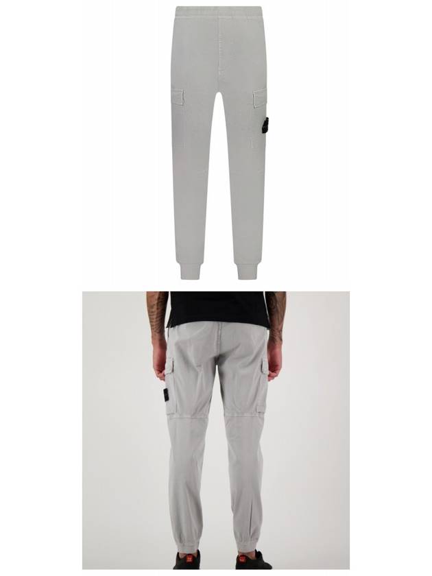 Stretch Cotton Cargo Straight Pants Grey - STONE ISLAND - BALAAN 5